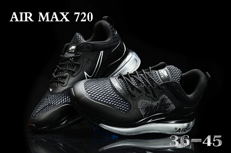Women 2020 Nike Air Max 720 Black Shoes